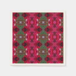 Weihnachtsfarben Kaleidoskop Ecru Cocktail Napkin Serviette