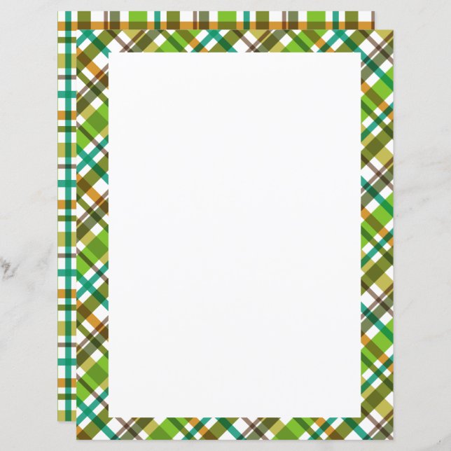 Weihnachtsfarben Kariert Blank (Vorne/Hinten)