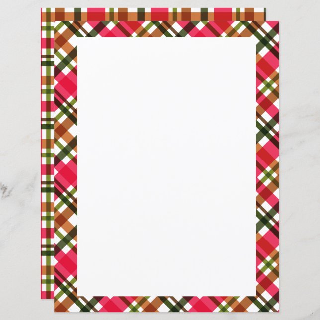Weihnachtsfarben Kariert Blank (Vorne/Hinten)