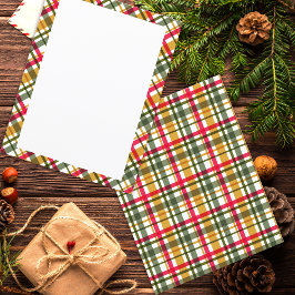 Weihnachtsfarben Kariert Blank