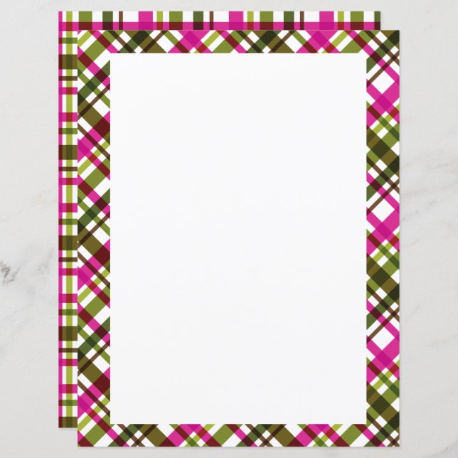 Weihnachtsfarben Kariert Blank (Vorne/Hinten)