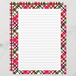 Weihnachtsfarben Karierte Linien