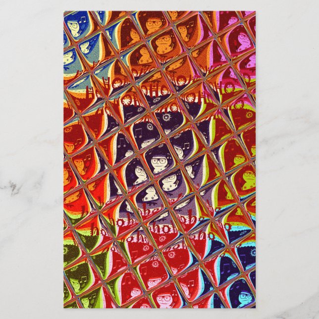 Weihnachtsfarben Snow Santa HoHoho Pop Ar Briefpapier (Vorderseite)