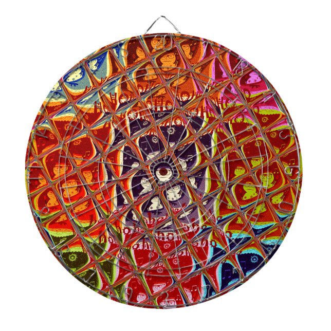 Weihnachtsfarben Snow Santa HoHoho Pop Ar Dartscheibe (vorne)