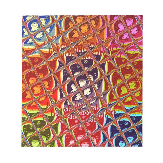 Weihnachtsfarben Snow Santa HoHoho Pop Ar Notizblock (Vorderseite)