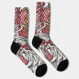 Weihnachtsfarben Socken