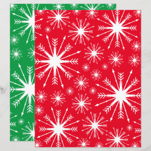 Weihnachtsfarben und Schneeflocken-Scrapbook