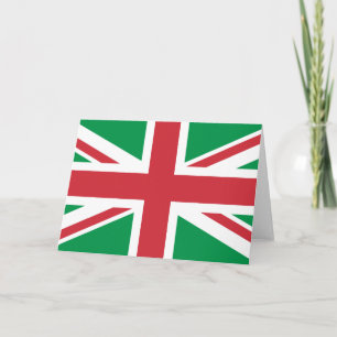 Weihnachtsfarben Union Jack Feiertagskarte