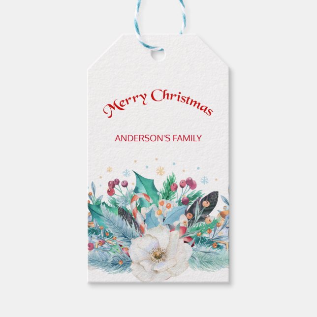 Weihnachtsfarbendekoration Geschenkanhänger (Vorderseite)