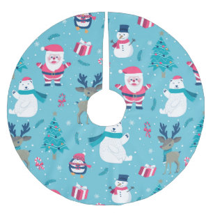 Weihnachtsfarbendesign Polyester Weihnachtsbaumdecke