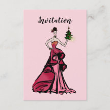 Weihnachtsfashion-Illustration mit Baum