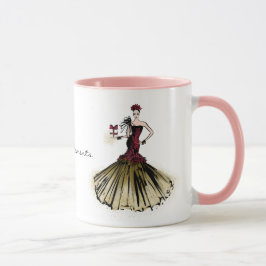 Weihnachtsfashion Illustration mit Paket Tasse