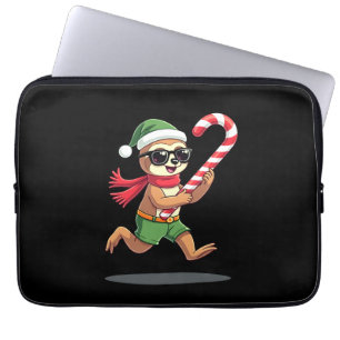Weihnachtsfaultier-Elf-Zuckerrohr-Shirt Gi Laptopschutzhülle
