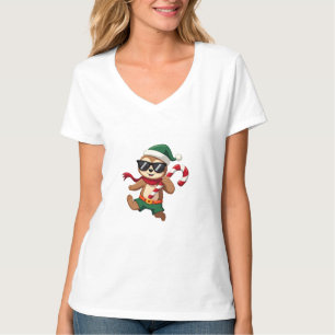 Weihnachtsfaultier-Elf-Zuckerrohr-Shirt Gi T-Shirt