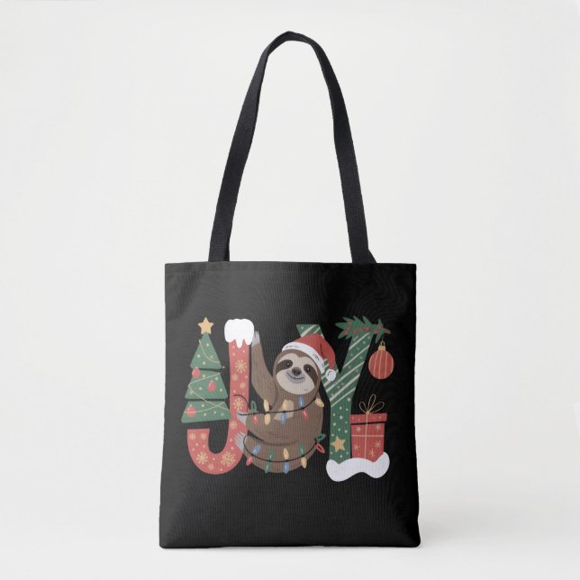 Weihnachtsfaultier Feiertagsbaum Geschenke Freude  (Vorderseite)