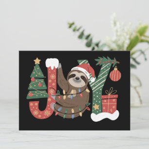 Weihnachtsfaultier Feiertagsbaum Geschenke Freude  Feiertagskarte