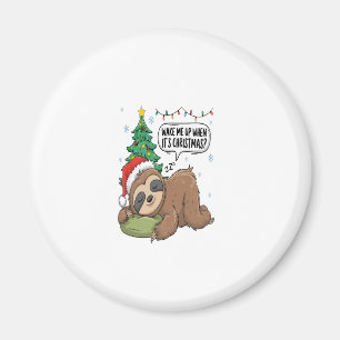 Weihnachtsfaultier Weck mich auf Urlaubsschlaf Magnet
