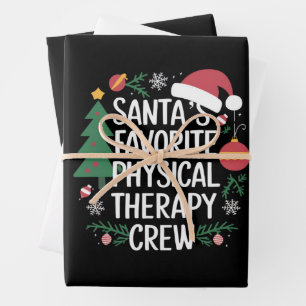 Weihnachtsfavoriten der Physiotherapie-Mannschaft Geschenkpapier Set