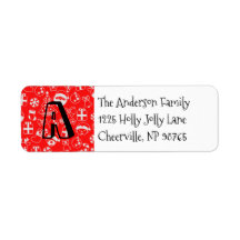 Weihnachtsfavoriten Red Santa Elf Snowman Monogram
