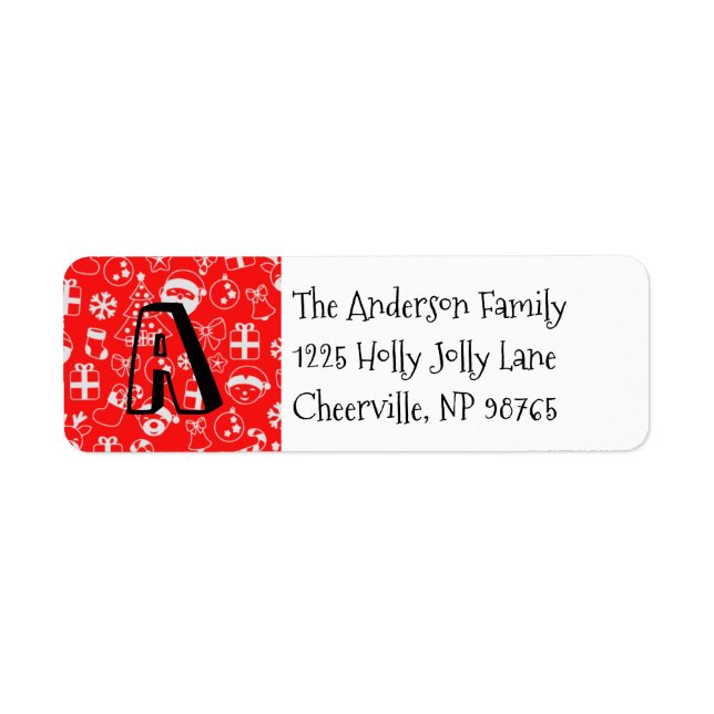 Weihnachtsfavoriten Red Santa Elf Snowman Monogram (Vorne)