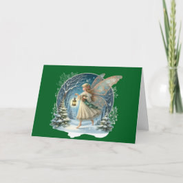 Weihnachtsfee bringt Feiertags-Grußkarte Feiertagskarte