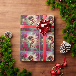 Weihnachtsfee-Kollektion - Braunes Naturhaar Geschenkpapier