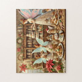 Weihnachtsfee-Küche-Feiertagsbacken-Feen Puzzle