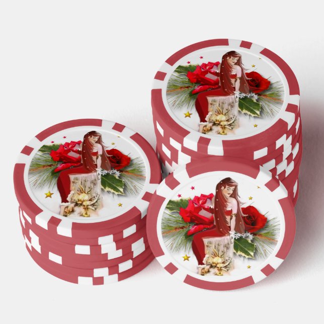 Weihnachtsfee rPoker Chip (Stapel)
