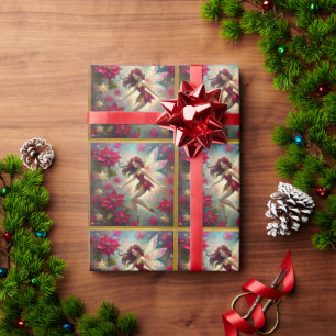 Weihnachtsfee-Sammlung - Auburn Haar Geschenkpapier