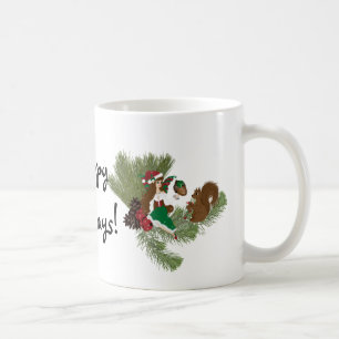 WeihnachtsFee und Eichhörnchen-Geschenk, das Tass Kaffeetasse