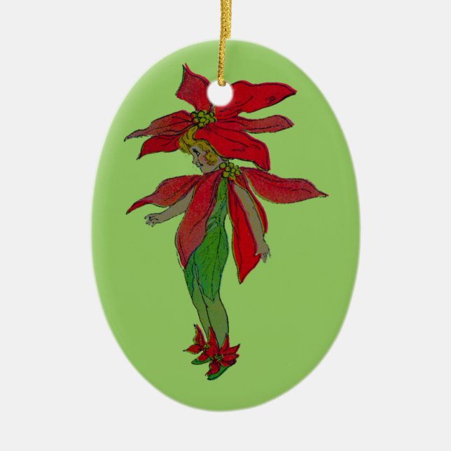 WEIHNACHTSfee-VERZIERUNG Keramikornament (Vorne)