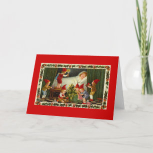 Weihnachtsfeen besuchen ein Kind Feiertagskarte