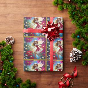 Weihnachtsfeen-Sammlung - Kupferfarbene Ingwerhaar Geschenkpapier