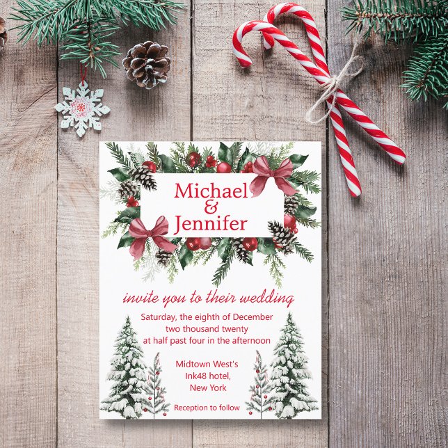 Weihnachtsfeier (christmas vintage wedding invitation)
