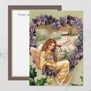 Weihnachtsfeier Angel verleihen Stimmung Mitteilungskarte