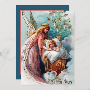 Weihnachtsfeier Angel verleihen Stimmung Mitteilungskarte