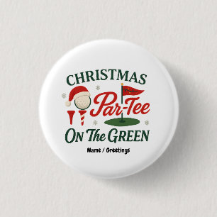 Weihnachtsfeier auf dem Grün Lustiger Golf Weihnac Button