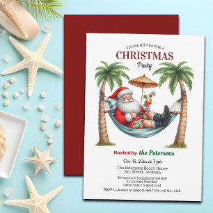 Weihnachtsfeier auf einer tropischen Insel mit San Einladung