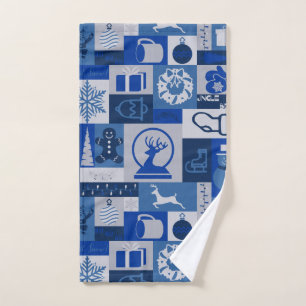 Weihnachtsfeier (blau) handtuch