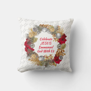 Weihnachtsfeier   CELEBRATE JESUS White Kissen