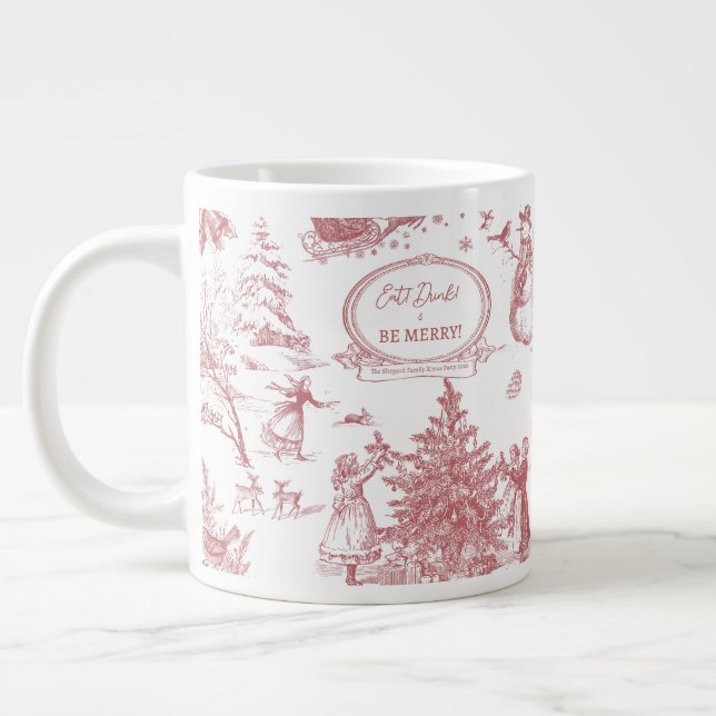 Weihnachtsfeier Chinoiserie Jumbo-Tasse (Links)