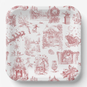 Weihnachtsfeier Chinoiserie Pappteller