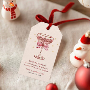 Weihnachtsfeier Danke-Tag Geschenkanhänger