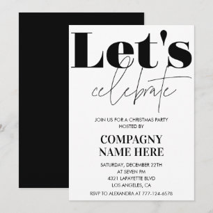 Weihnachtsfeier der Black Company  Lasst uns feier Einladung