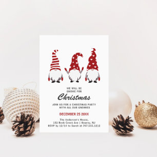 Weihnachtsfeier der drei Gnome Einladung