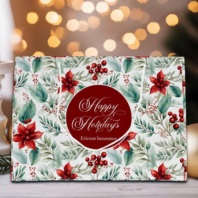 Weihnachtsfeier der Firma mit Poinsettien  Große Geschenktüte (Von Creator hochgeladen)