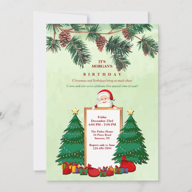 Weihnachtsfeier Einladung (Vorderseite)