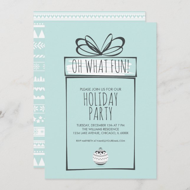 Weihnachtsfeier Einladung (Vorne/Hinten)