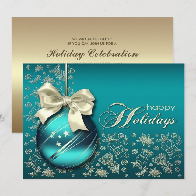 Weihnachtsfeier Einladung (Vorne/Hinten)