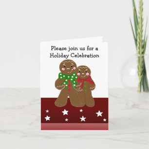 Weihnachtsfeier-Einladung für Lebkuchenmänner Einladung